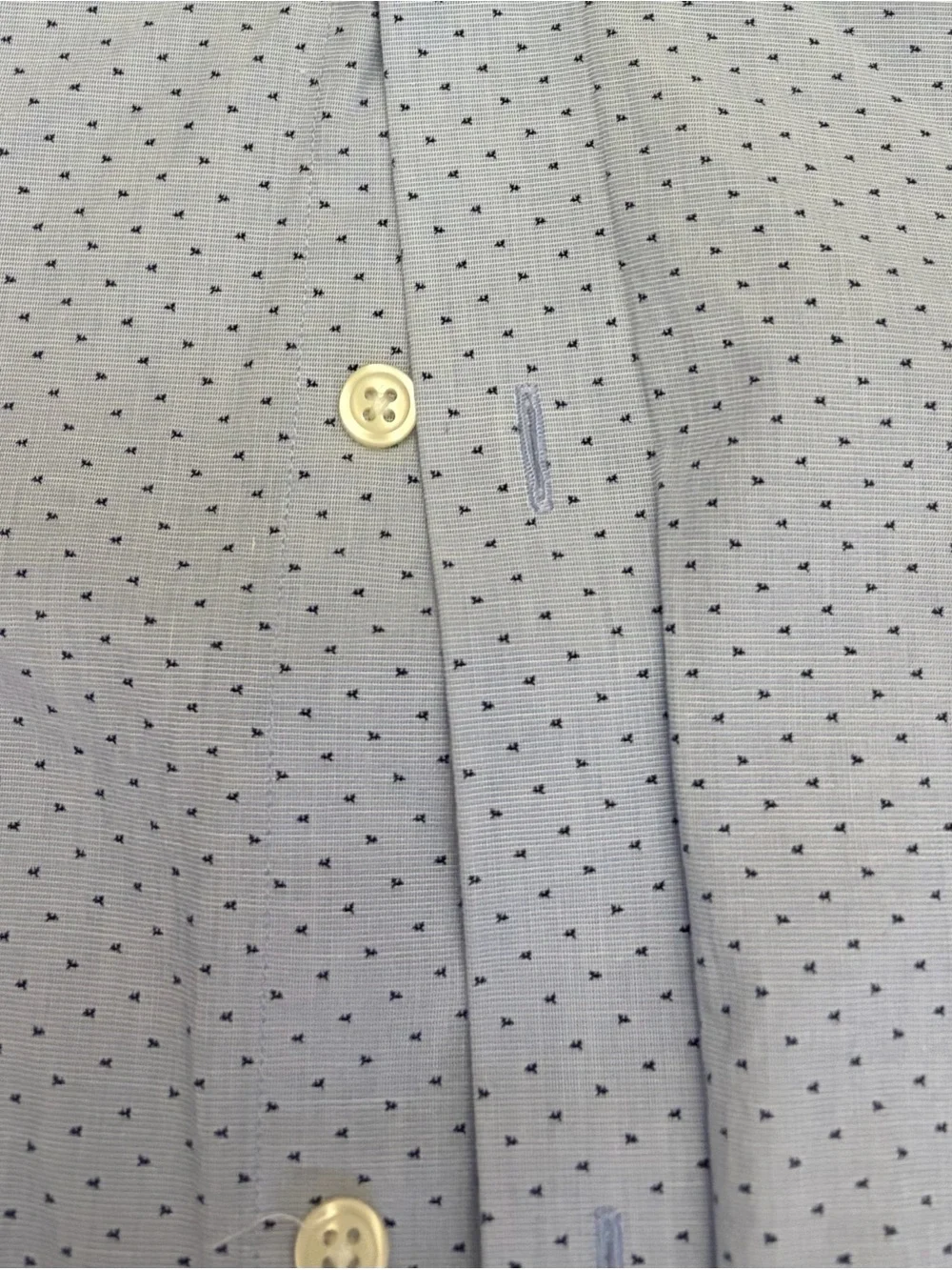 Banana Republic Men's Light Blue Printed Long Sleeve Button-Down Shirt. Size L